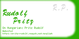 rudolf pritz business card